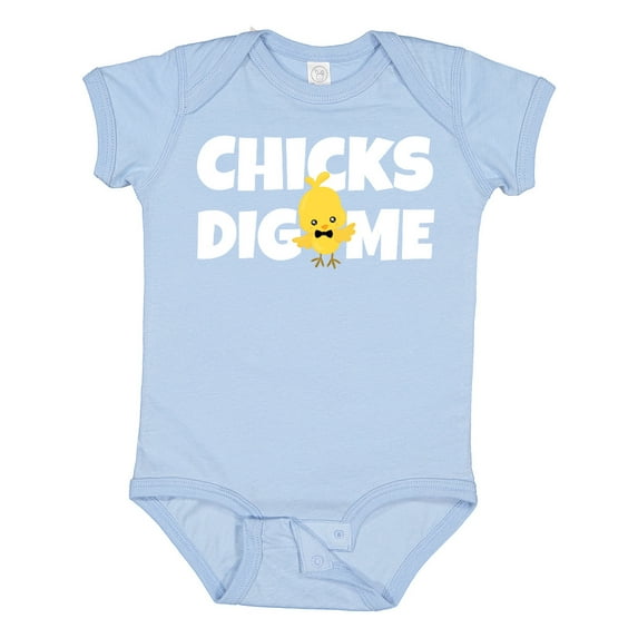 Inktastic Chicks Dig Me with Bow Tie Boys Baby Bodysuit