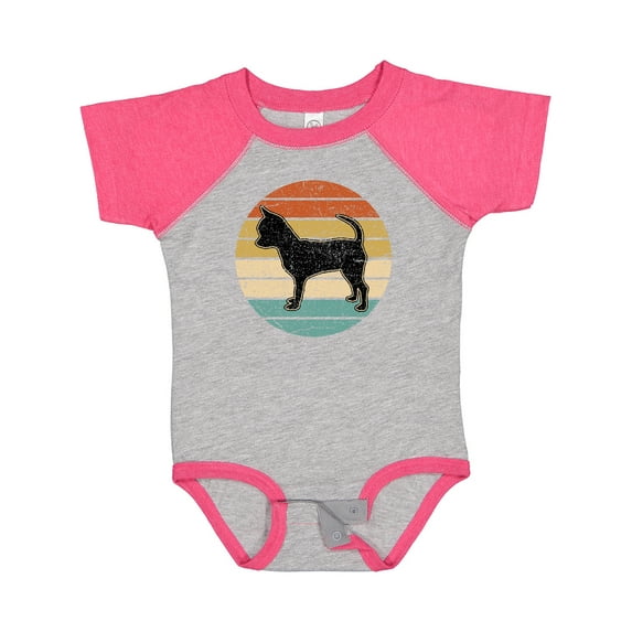 Inktastic Chihuahua Dog Retro Sunset Boys or Girls Baby Bodysuit