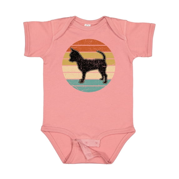 Inktastic Chihuahua Dog Retro Sunset Boys or Girls Baby Bodysuit