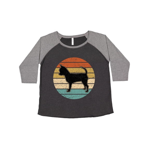 Inktastic Chihuahua Dog Retro Sunset Women's Plus Size T-Shirt