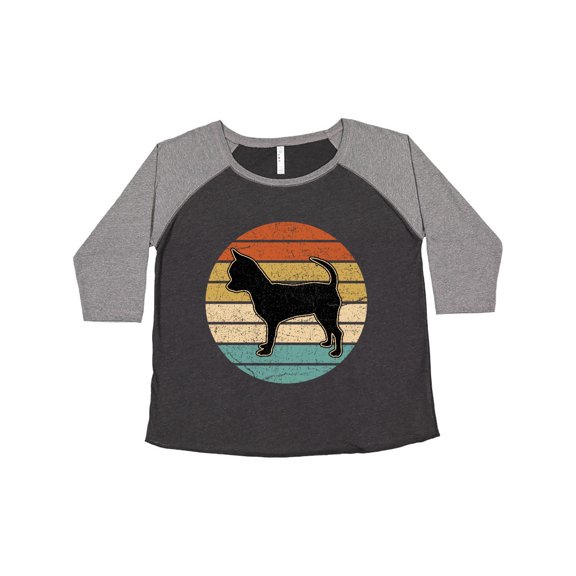 Inktastic Chihuahua Dog Retro Sunset Women's Plus Size T-Shirt