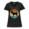 thumbnail image 1 of Inktastic Chihuahua Dog Retro Sunset Women's Plus Size V-Neck T-Shirt, 1 of 5