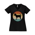 thumbnail image 1 of Inktastic Chihuahua Dog Retro Sunset Women's Plus Size V-Neck T-Shirt, 1 of 5