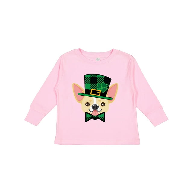 Inktastic Chihuahua Funny Irish St Patricks Boys or Girls Long Sleeve Toddler T-Shirt