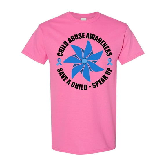 Inktastic Child Abuse Awareness Save a Child and Speak Up T-Shirt