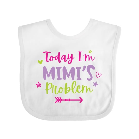 Inktastic Child Funny Today Im Mimis Problem Girls Baby Bib