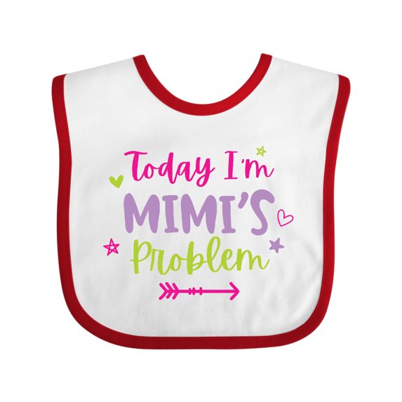 Inktastic Child Funny Today Im Mimis Problem Girls Baby Bib