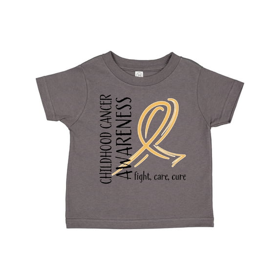 Inktastic Childhood Cancer Awareness Fight, Care, Cure Boys or Girls Toddler T-Shirt