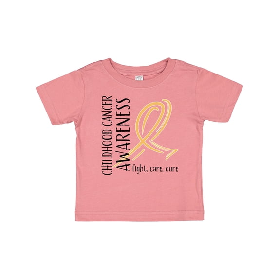 Inktastic Childhood Cancer Awareness- Fight, care, cure Boys or Girls Baby T-Shirt
