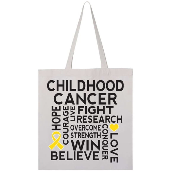 Inktastic Childhood Cancer Awareness Tote Bag