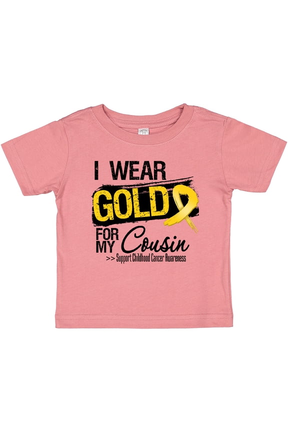 Childhood Cancer Ribbon For My Cousin Boys or Girls Baby T-Shirt