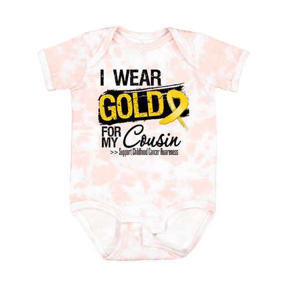 Inktastic Childhood Cancer Ribbon for My Cousin Boys or Girls Baby Bodysuit