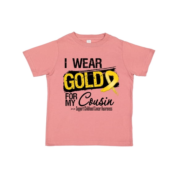 Inktastic Childhood Cancer Ribbon for My Cousin Boys or Girls Toddler T-Shirt