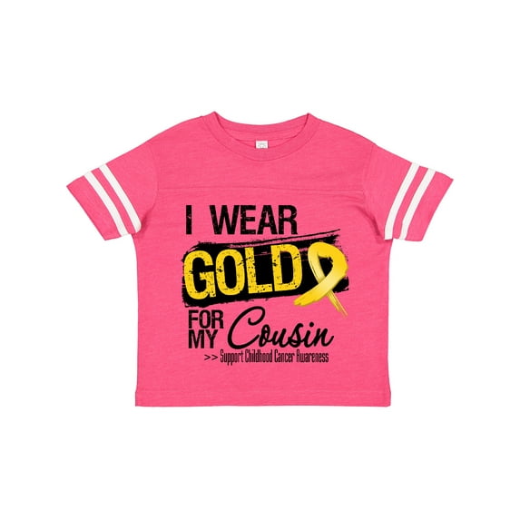 Inktastic Childhood Cancer Ribbon for My Cousin Boys or Girls Toddler T-Shirt
