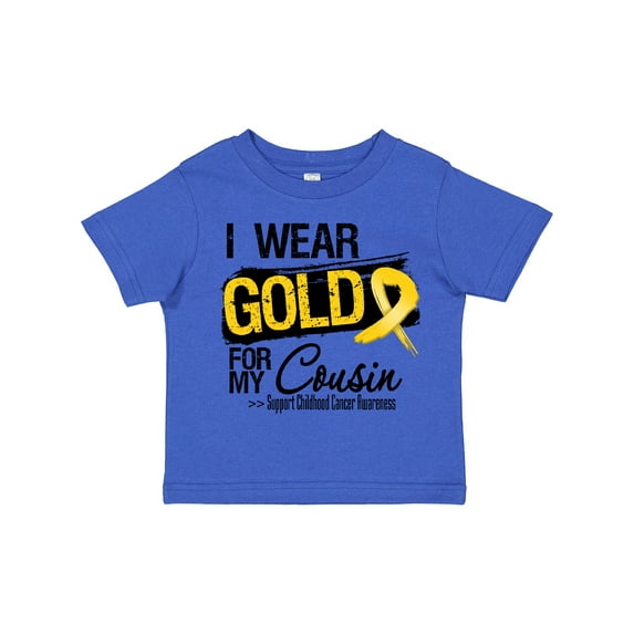 Inktastic Childhood Cancer Ribbon for My Cousin Boys or Girls Toddler T-Shirt