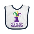 thumbnail image 1 of Inktastic Childs First Mardi Gras Boys or Girls Baby Bib, 1 of 4