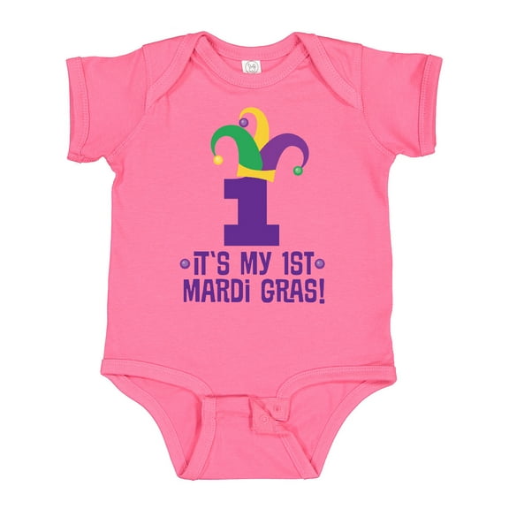 Inktastic Childs First Mardi Gras Boys or Girls Baby Bodysuit