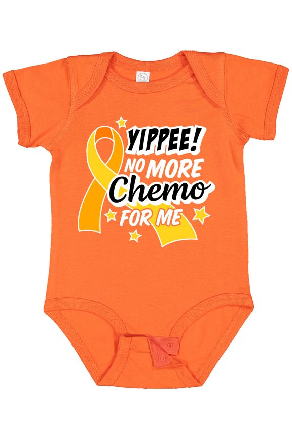 Chilhood Cancer Awareness Yippee No More Chemo for Me Boys or Girls Baby Bodysuit