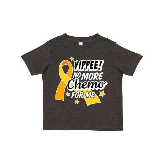 Inktastic Chilhood Cancer Awareness Yippee No More Chemo for Me Boys or Girls Toddler T-Shirt