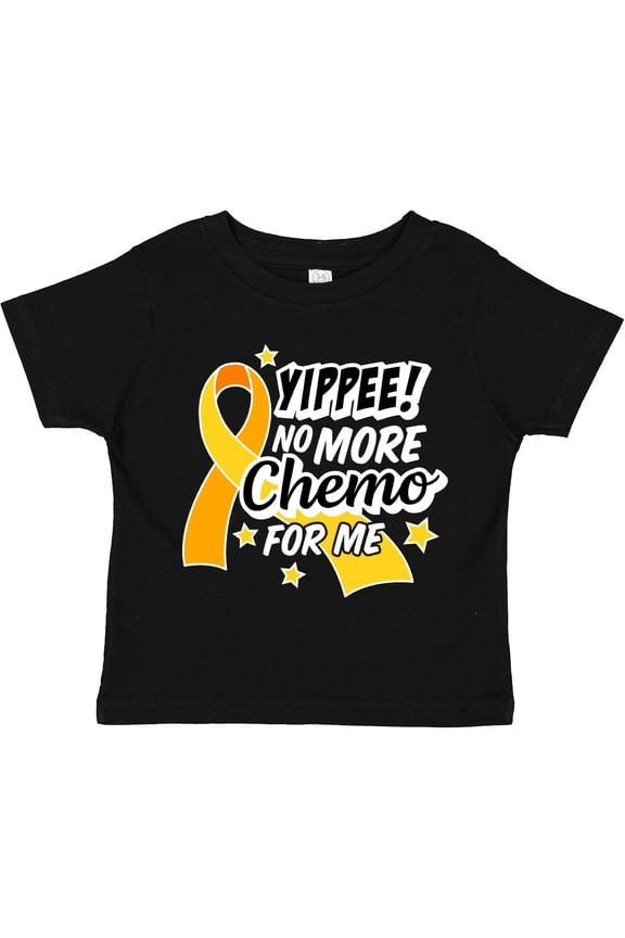 Chilhood Cancer Awareness Yippee No More Chemo for Me Boys or Girls Toddler T-Shirt