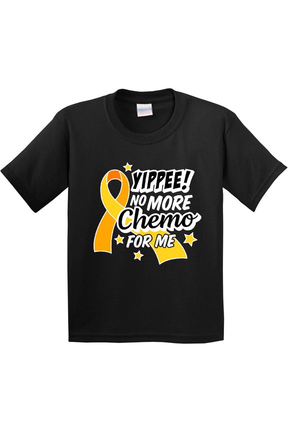 Chilhood Cancer Awareness Yippee No More Chemo for Me Youth T-Shirt