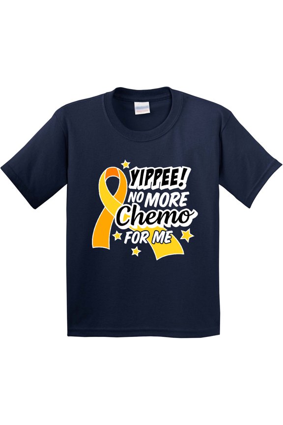 Chilhood Cancer Awareness Yippee No More Chemo for Me Youth T-Shirt