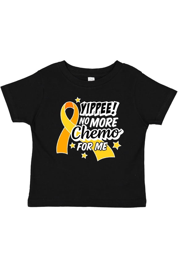 Chilhood Cancer Awareness Yippee no More Chemo for Me Boys or Girls Baby T-Shirt