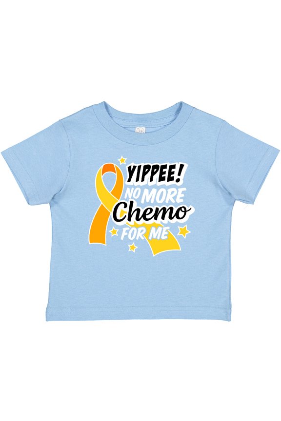 Chilhood Cancer Awareness Yippee no More Chemo for Me Boys or Girls Baby T-Shirt