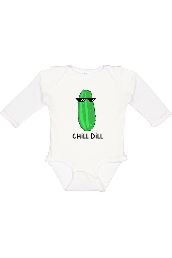 Chill Dill Boys or Girls Long Sleeve Baby Bodysuit