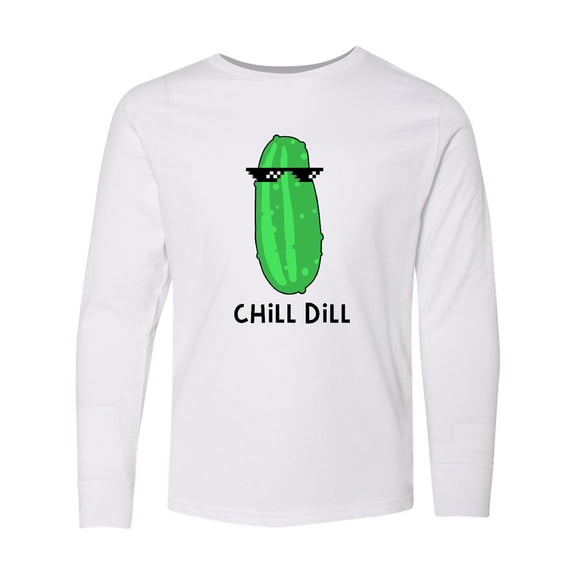 Inktastic Chill Dill Long Sleeve Youth T-Shirt