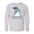 thumbnail image 1 of Inktastic Chill Dude Winter Snowman Long Sleeve Youth T-Shirt, 1 of 5