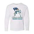 thumbnail image 1 of Inktastic Chill Dude Winter Snowman Long Sleeve Youth T-Shirt, 1 of 5