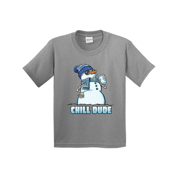 Inktastic Chill Dude Winter Snowman Youth T-Shirt