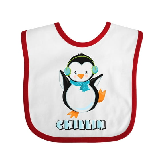 Inktastic Chillin Penguin Boys or Girls Baby Bib