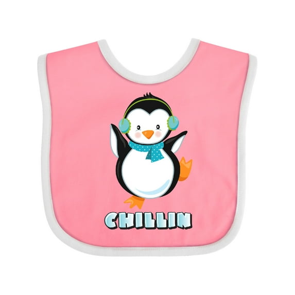 Inktastic Chillin Penguin Boys or Girls Baby Bib