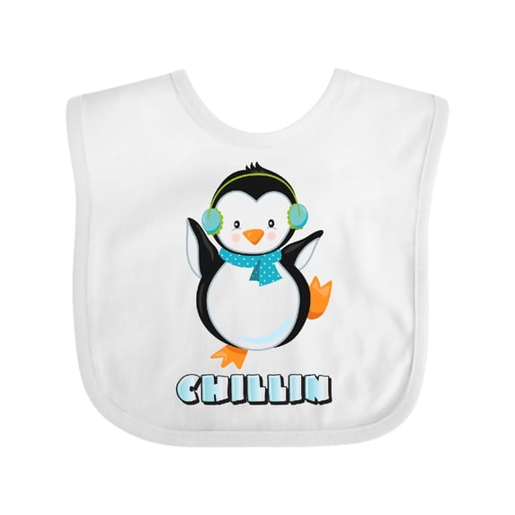 Inktastic Chillin Penguin Boys or Girls Baby Bib