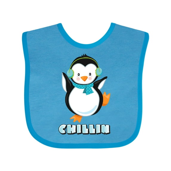 Inktastic Chillin Penguin Boys or Girls Baby Bib