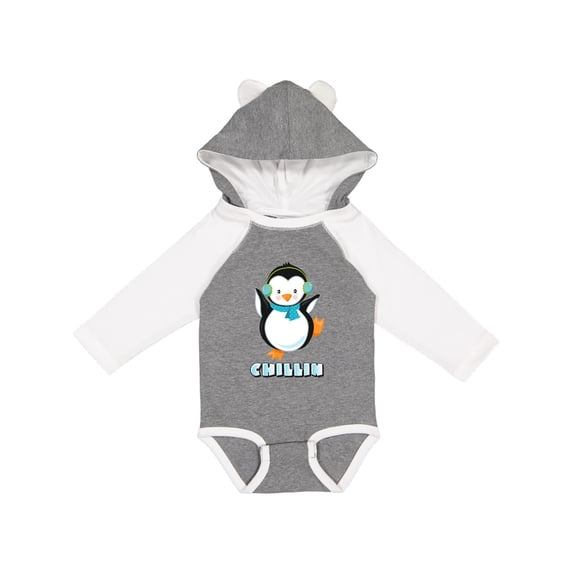 Inktastic Chillin Penguin Boys or Girls Long Sleeve Baby Bodysuit