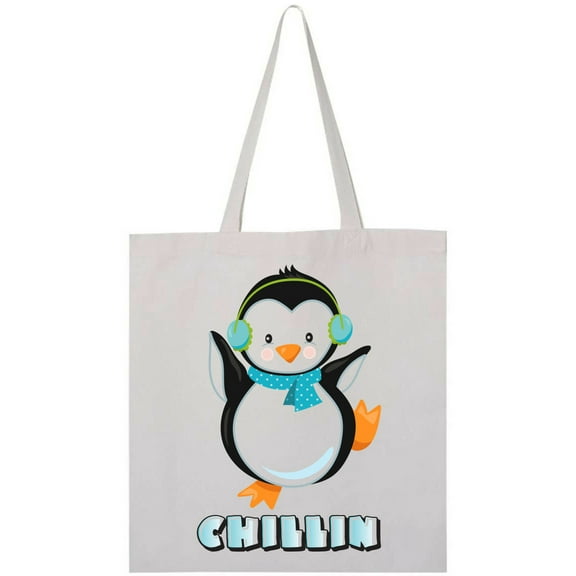 Inktastic Chillin Penguin Tote Bag