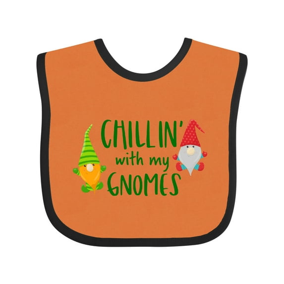 Inktastic Chillin' with My Gnomes Boys or Girls Baby Bib