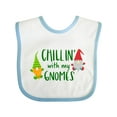 thumbnail image 1 of Inktastic Chillin' with My Gnomes Boys or Girls Baby Bib, 1 of 4