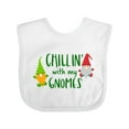 thumbnail image 1 of Inktastic Chillin' with My Gnomes Boys or Girls Baby Bib, 1 of 4