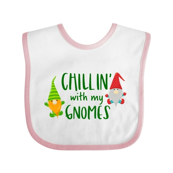 Inktastic Chillin' with My Gnomes Boys or Girls Baby Bib