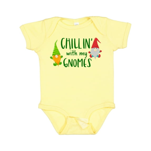 Inktastic Chillin' with My Gnomes Boys or Girls Baby Bodysuit