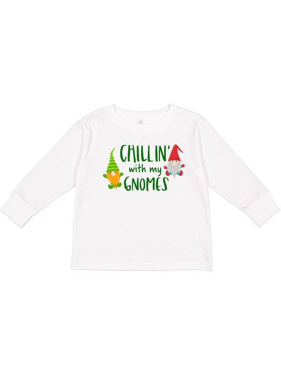 Chillin' with My Gnomes Boys or Girls Long Sleeve Toddler T-Shirt