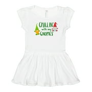 Inktastic Chillin with My Gnomes Girls Toddler Dress