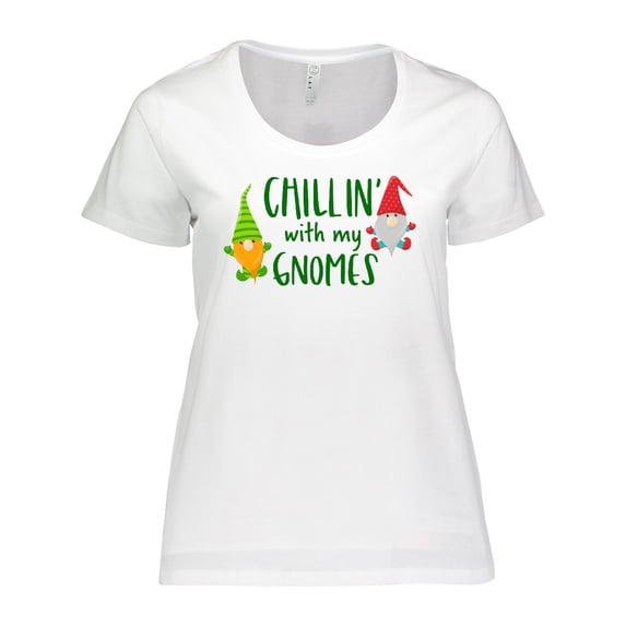 Inktastic Chillin' with My Gnomes Women's Plus Size T-Shirt