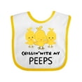 thumbnail image 1 of Inktastic Chillin' with My Peeps Boys or Girls Baby Bib, 1 of 4