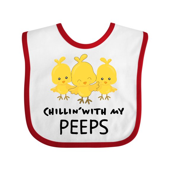 Inktastic Chillin' with My Peeps Boys or Girls Baby Bib