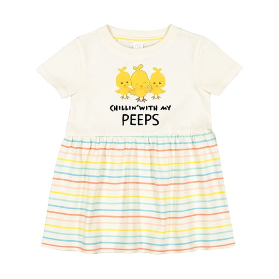 Inktastic Chillin' with My Peeps Girls Baby Dress